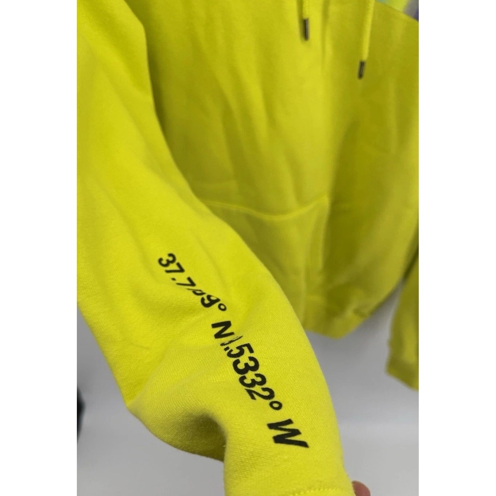 The North Face Distorted Half Dome Hoodie Sulphur Green Mens Large - Picture 3 of 16